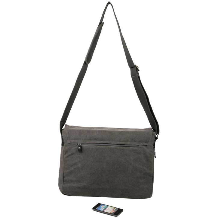Troop London Messengerbag L Canvas black