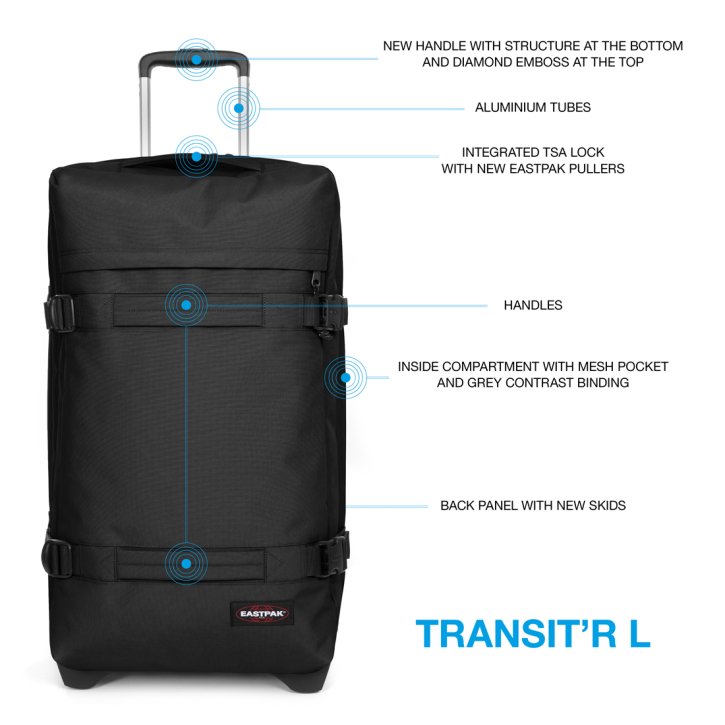EASTPAK TRANSIT'R L 2w Reisetasche black