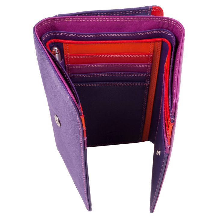 mywalit Medium Tri-fold Outer Zip Damenbörse Sangria Multi