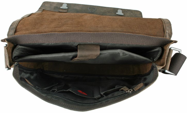 Strellson Große Messenger Bag mit Laptopfach dark brown