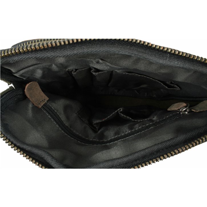 Strellson Zip Bag mit Tabletfach dark brown