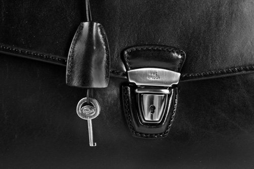 the bridge Aktentasche Rindleder schwarz