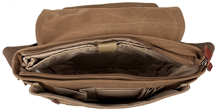 Troop London Laptop-Messengerbag Canvas brown
