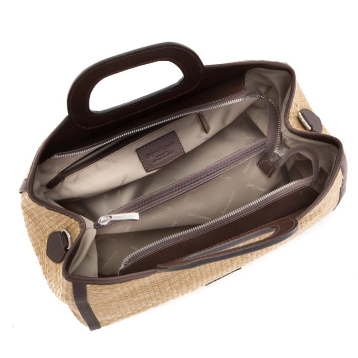 Gianni Conti Tasche Leder/Bast paglia