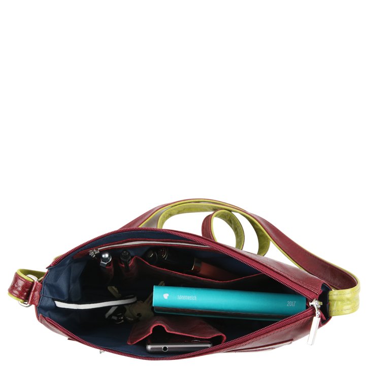 Augenthaler & Heberer THETYS Schultertasche rubino/applegreen