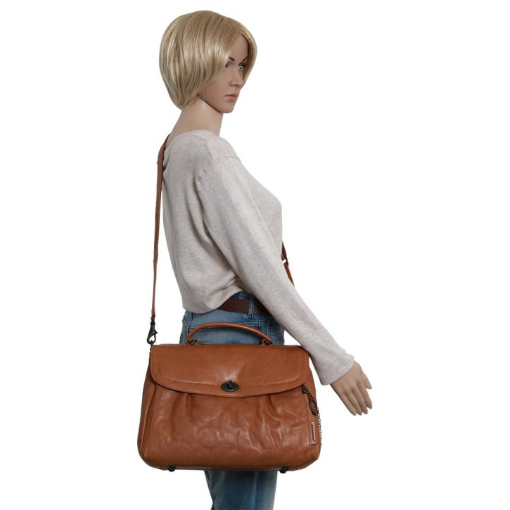  MRS VELVET PIE Henkeltasche caramel