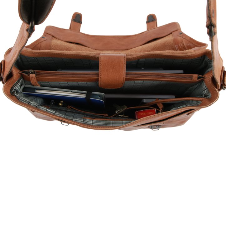  DELMORE Aktentasche cognac