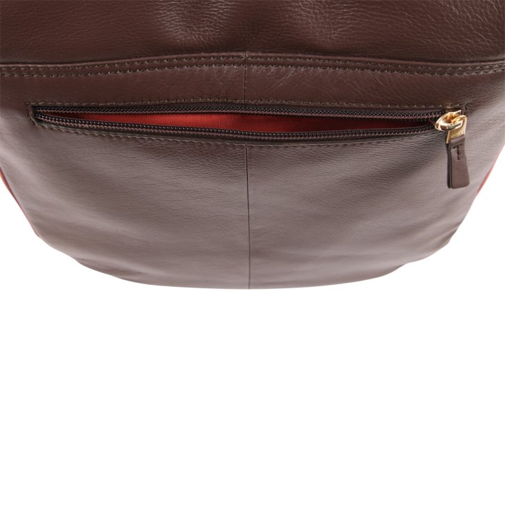 Bree JERSEY 3 Schultertasche cacao/tabasco