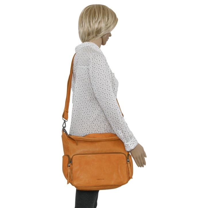 FredsBruder HONEYCOMB Schultertasche mango