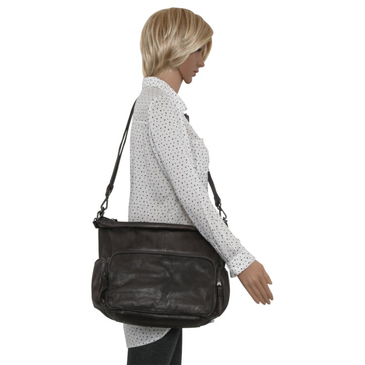 FredsBruder HONEYCOMB Schultertasche antracite