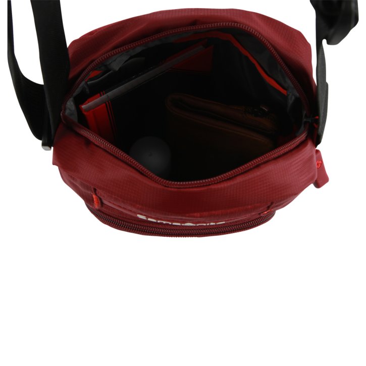 Samsonite REWIND cross Umhängetasche granita red