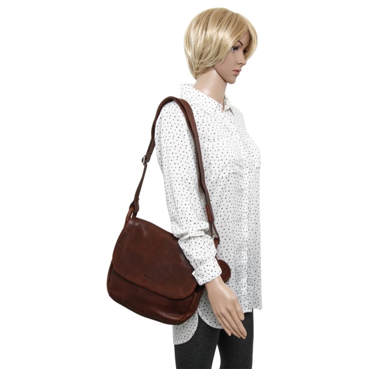 Saccoo HAMBIS Schultertasche brown