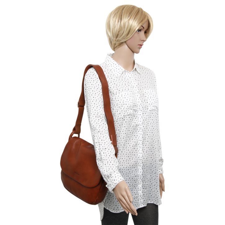 Saccoo HAMBIS Schultertasche cognac