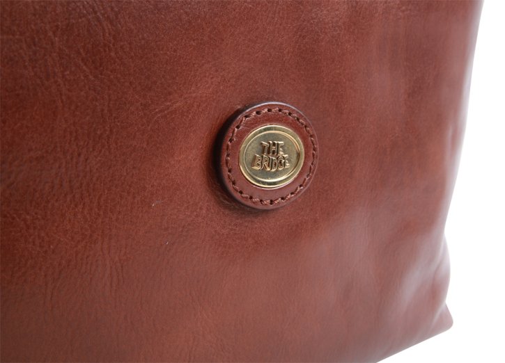 the bridge Schultertasche leicht Rindleder marrone