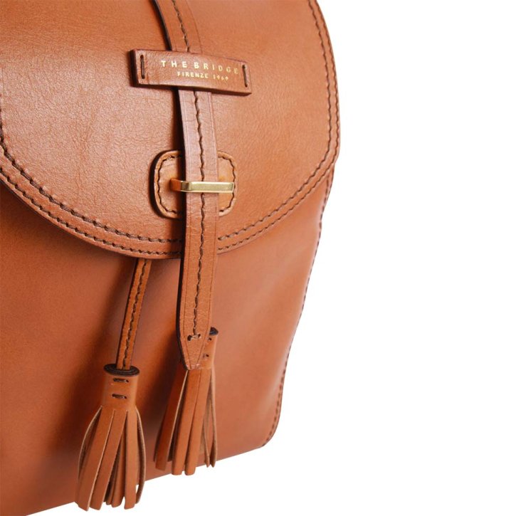the bridge Rucksack 26cm Rindleder cognac
