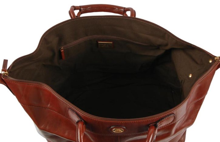 the bridge Reisetasche Schulterriemen 45cm Rindleder braun