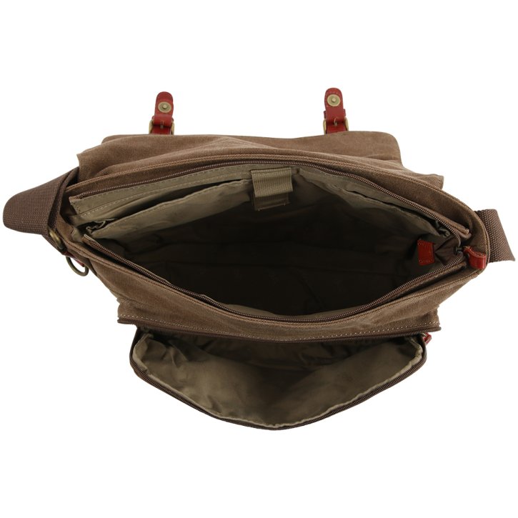 Troop London Messengerbag Laptop  Canvas  brown