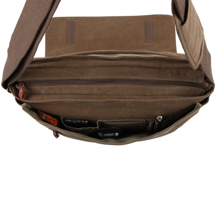 Troop London Messengerbag L Canvas brown