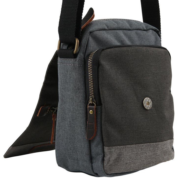 Troop London Across Body Bag  Canvas grey