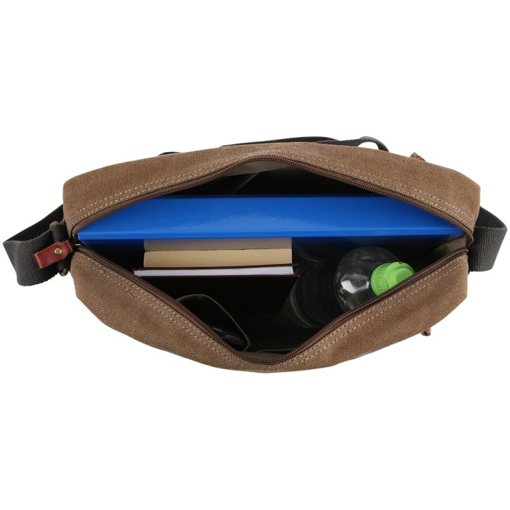 Troop London Messengerbag Tablet Canvas brown