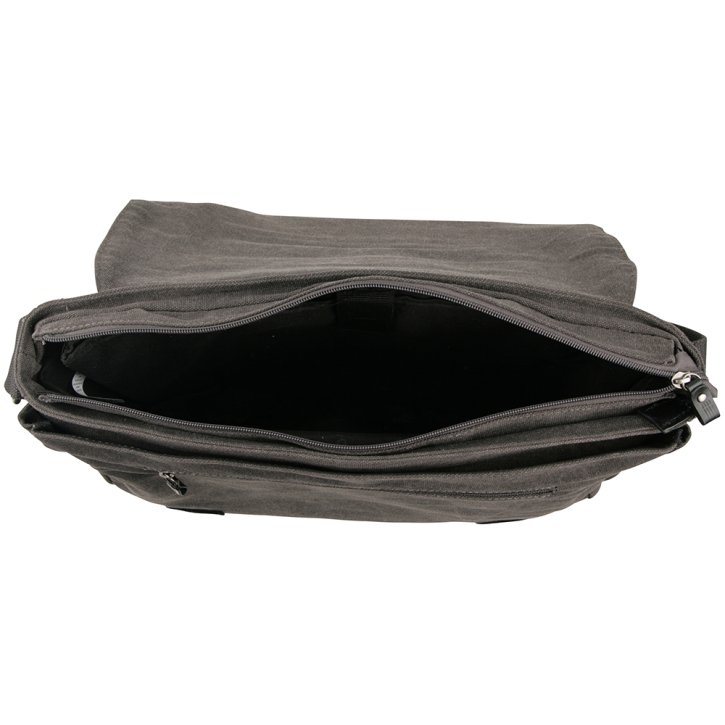 Troop London Messengerbag L Canvas black