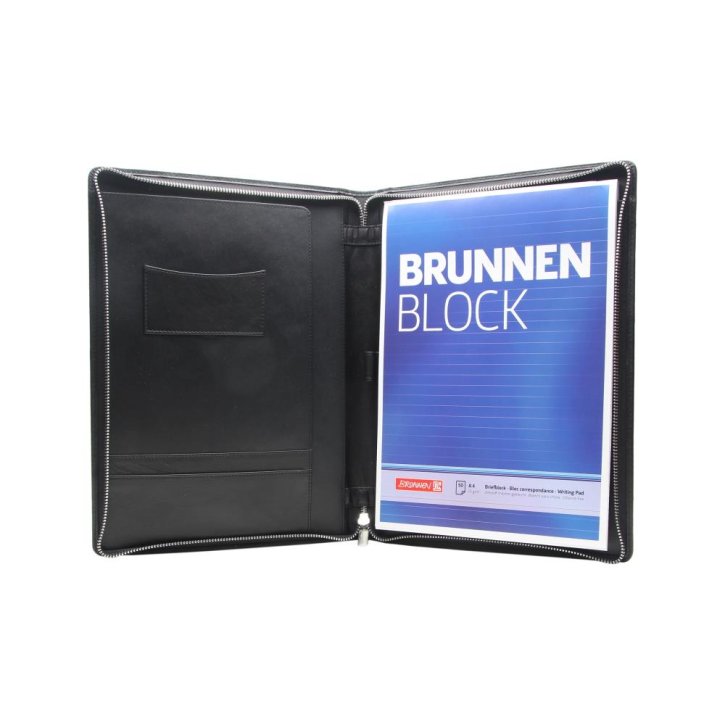 ESQUIRE Schreibmappe mit umlfd. RV A4 black
