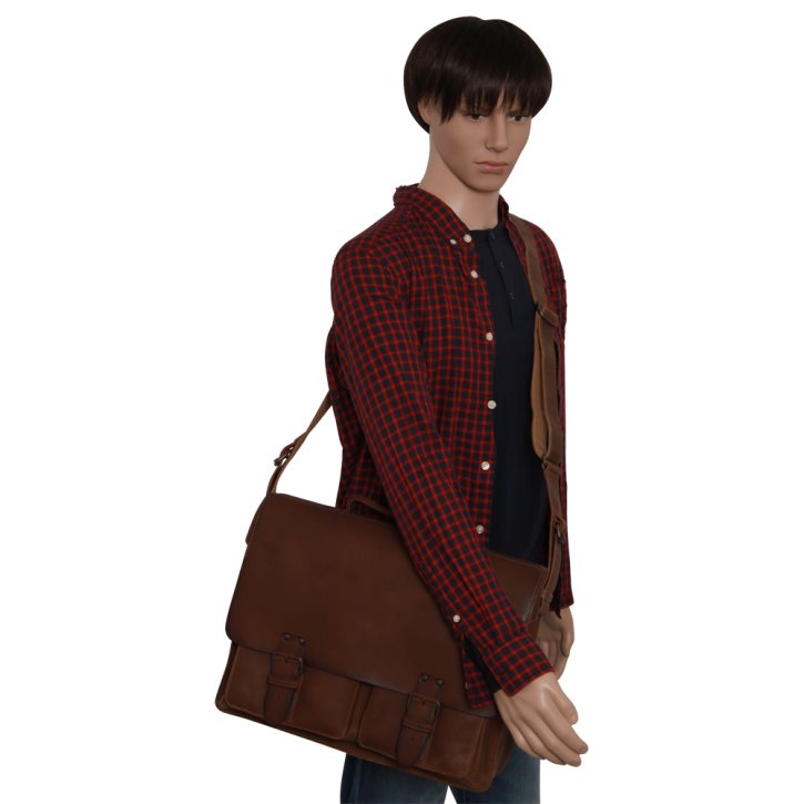  JACOB Aktentasche vintage tan