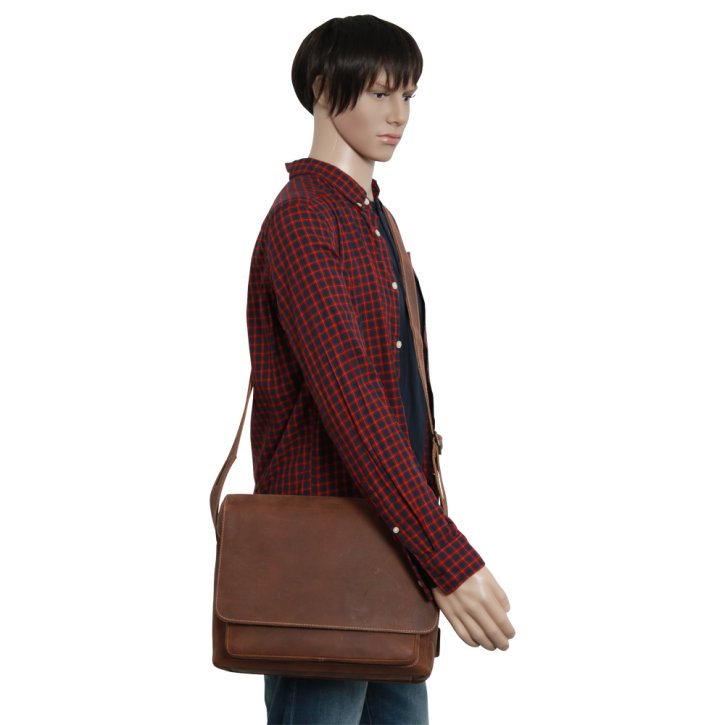  LUC Umhängetasche vintage tan