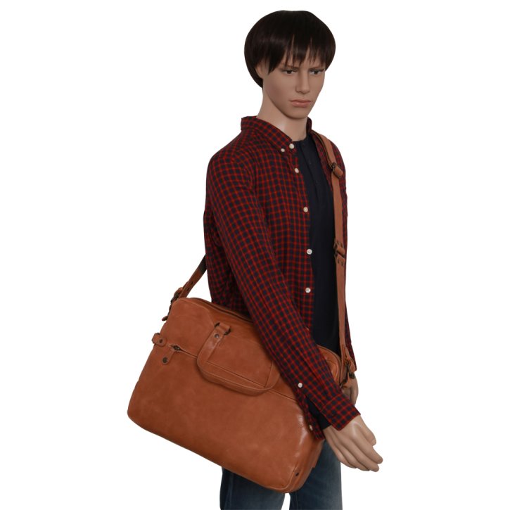  DORIAN Laptoptasche cognac