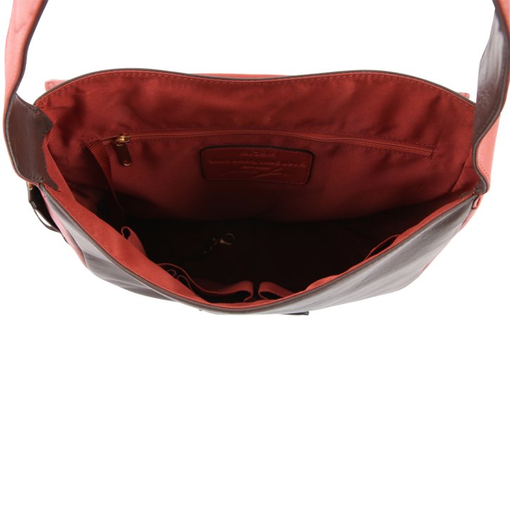 Bree JERSEY 3 Schultertasche cacao/tabasco