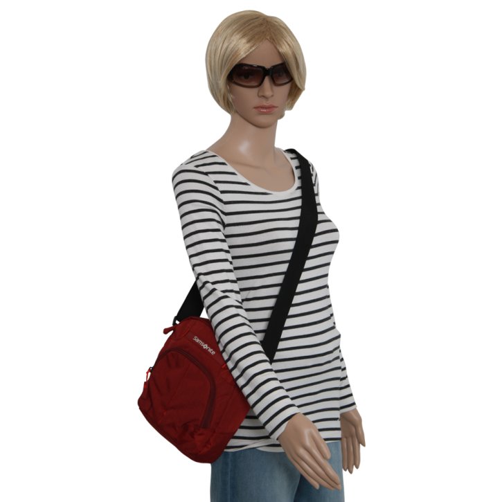 Samsonite REWIND cross Umhängetasche granita red