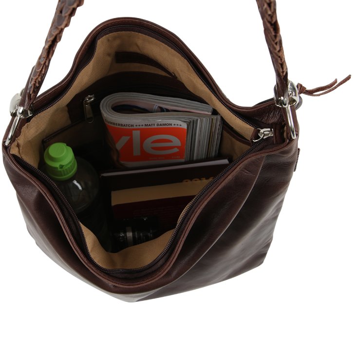 Saccoo Rosa Umhängetasche brown