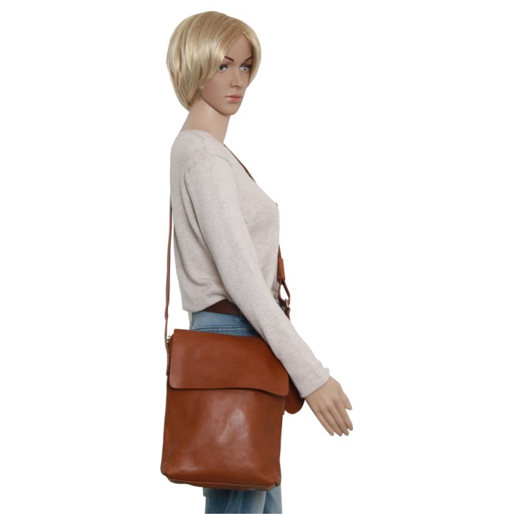 Saccoo Santos M Schultertasche cognac