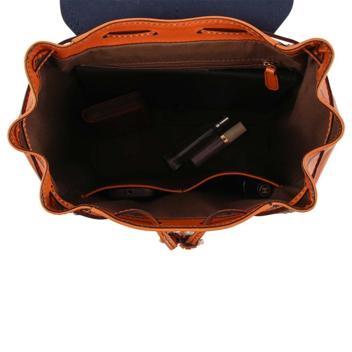 the bridge Rucksack 26cm Rindleder cognac