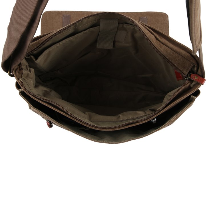 Troop London Messengerbag L Canvas brown