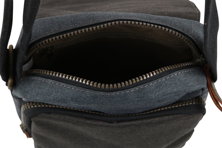 Troop London Across Body Bag  Canvas grey