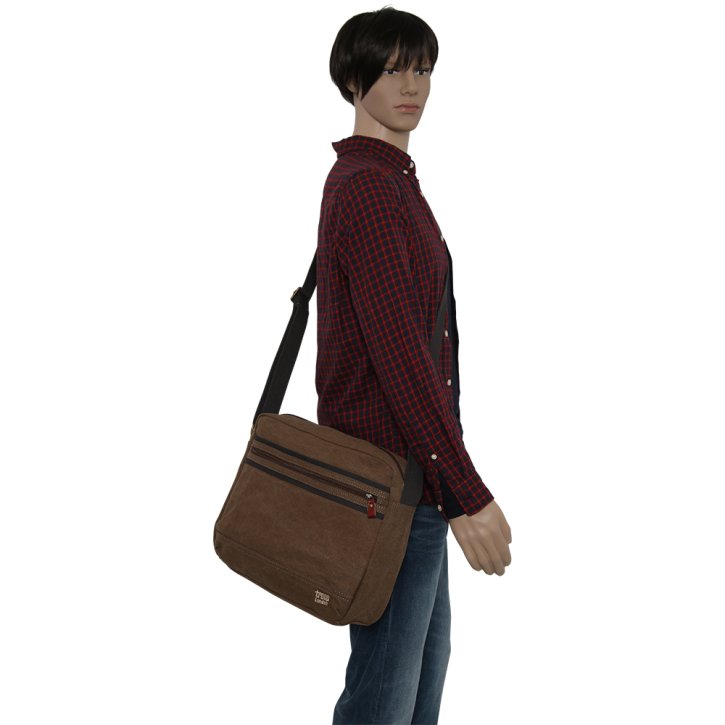 Troop London Messengerbag Tablet Canvas brown