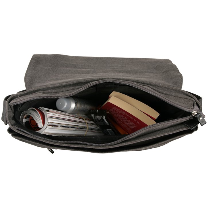 Troop London Messengerbag L Canvas black