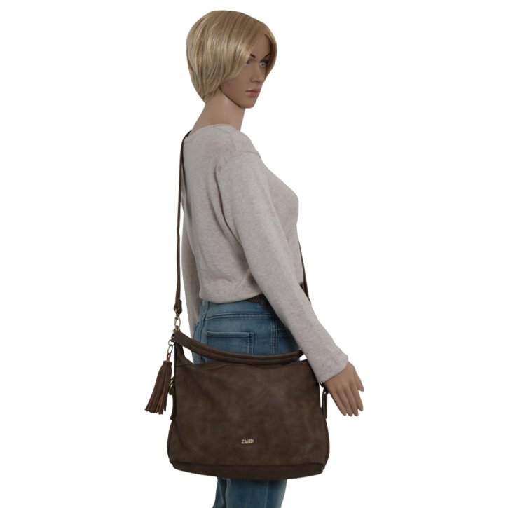 ZWEI Conny 11 Schultertasche canvas-basalt