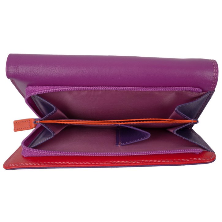 mywalit Medium Tri-fold Outer Zip Damenbörse Sangria Multi