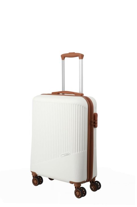 Travelite BALI Trolley S 4w weiss / cognac