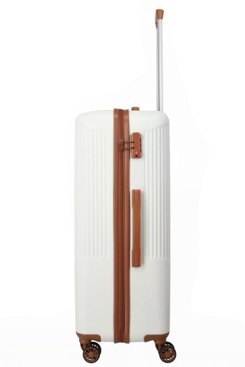 Travelite BALI Trolley 4w L weiss/cognac