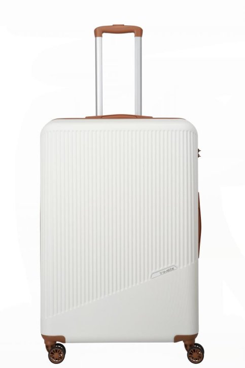 Travelite BALI Trolley 4w L weiss/cognac