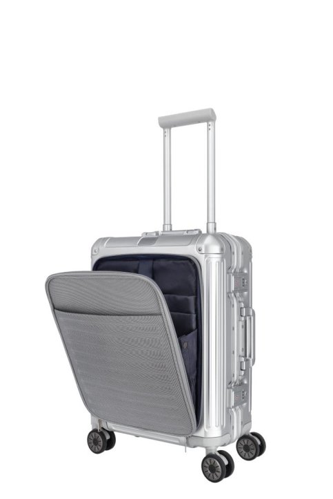 Travelite NEXT 4w Trolley S Vortasche silber