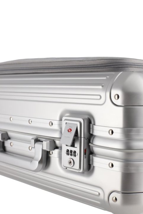 Travelite NEXT 4w Trolley S Vortasche silber