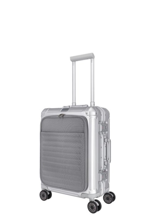 Travelite NEXT 4w Trolley S Vortasche silber