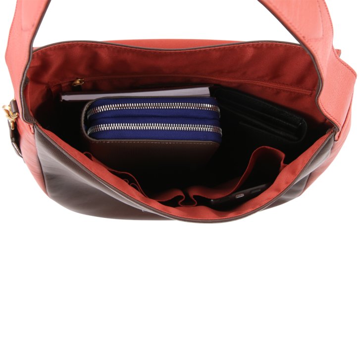 Bree JERSEY 3 Schultertasche cacao/tabasco