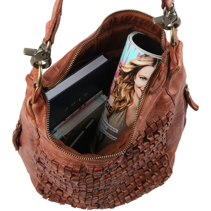 DEPECHE Schultertasche cognac