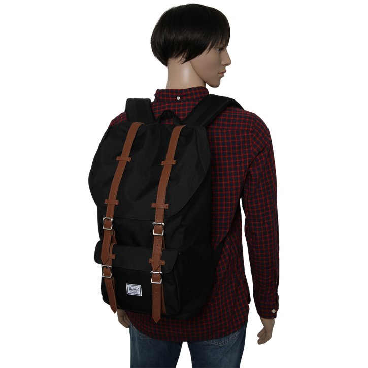 HERSCHEL LITTLE AMERICA Rucksack black/tan