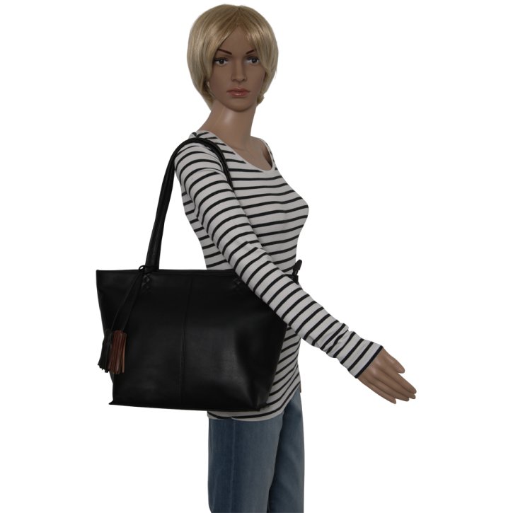 Picard  POMPOM Shopper schwarz